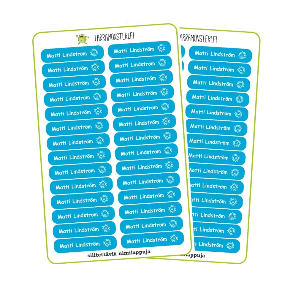 Monsteri - nimilappu, silitettävä