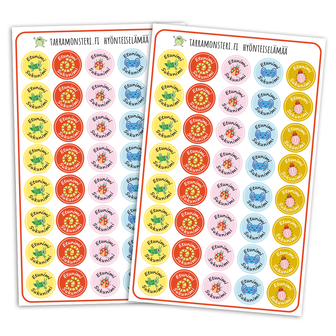 Teemapakkaus - Hyönteiselämää pun. - Mini Pilkku